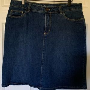 Croft & Barrow, blue Jean skirt.